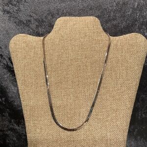 Vintage 925 Sterling Silver Herringbone Necklace